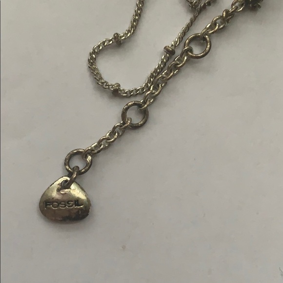 Fossil Sterling Silver and Cubic Zirconia Necklace - Picture 4 of 4